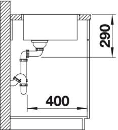 BLANCO ANDANO 400-IF INOX Saten polirano