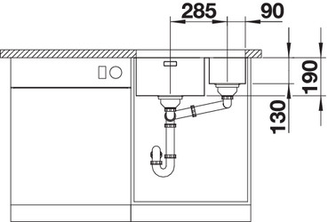 BLANCO ANDANO 340/180-U INOX Saten polirano