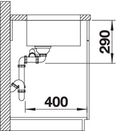 BLANCO ANDANO 340/180-U INOX Saten polirano