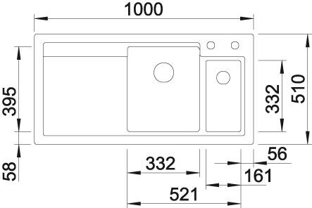 BLANCO AXON II 6S, Keramika PuraPlus