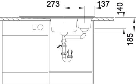 BLANCO AXON II 6S, Keramika PuraPlus