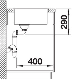 BLANCO ANDANO 500-IF INOX Saten polirano