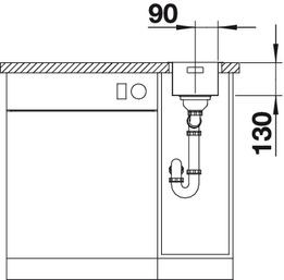 BLANCO ANDANO 180-IF INOX Saten polirano